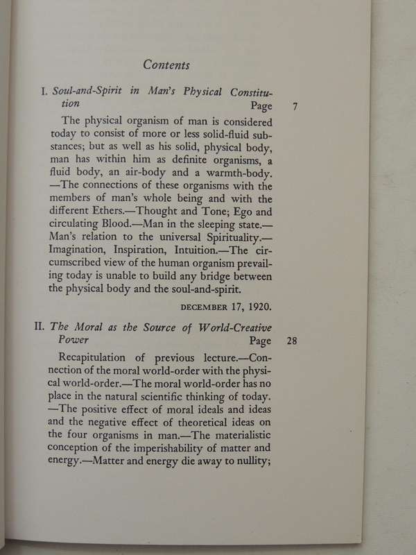 The Bridge Between Universal Sprirituality and the Physical Constitution of Man- Rudolf Steiner