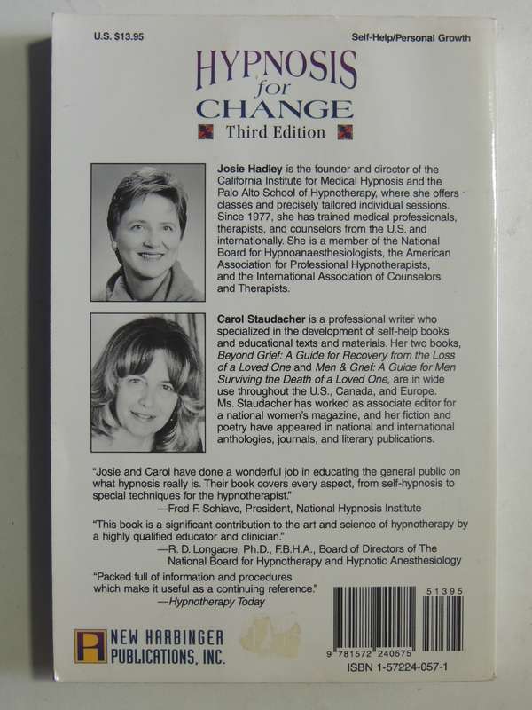 Hypnosis For Change- Josie Hadley & Carol Staudacher