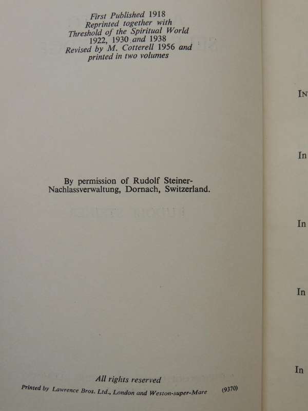 A Road to Self Knowledge - Rudolf Steiner