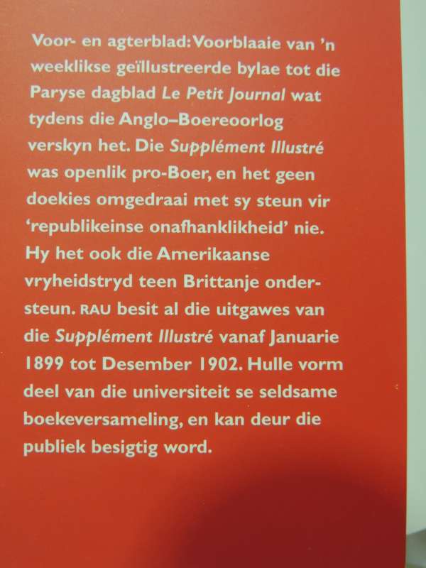 Die Anglo-Boereoorlog: Herdenkingslesings Aan Die Randse Afrikaanse Universiteit, 1999 Very SCARCE