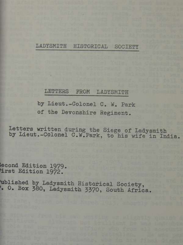 Diary Of The Siege Of Ladysmith 6 Vols: The Ladysmith Historical Society - various