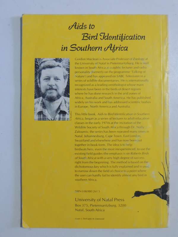 Aids To Bird Identification In Southern Africa - Gordon Maclean