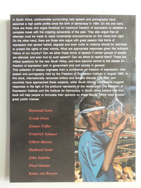 Between Speech And Silence: Hate Speech, P*rn*graphy And The New South Africa - ed Jane Duncan