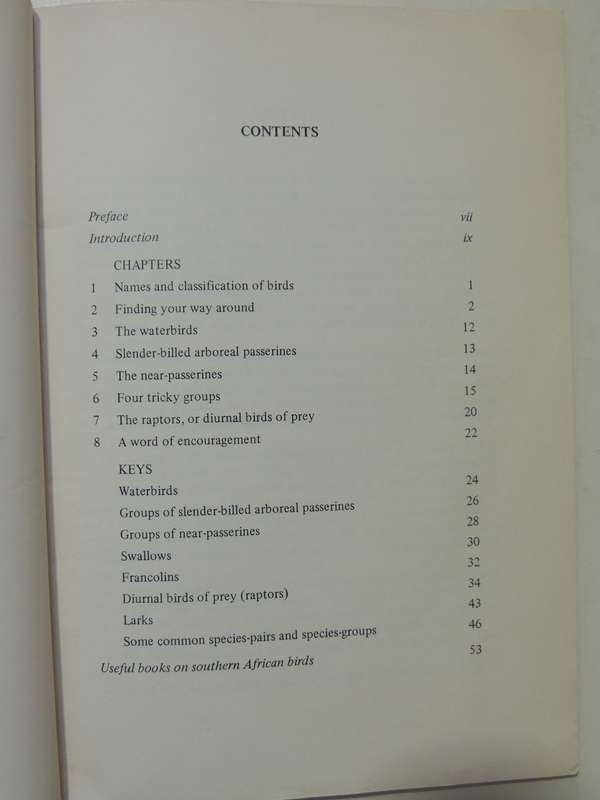 Aids To Bird Identification In Southern Africa - Gordon Maclean