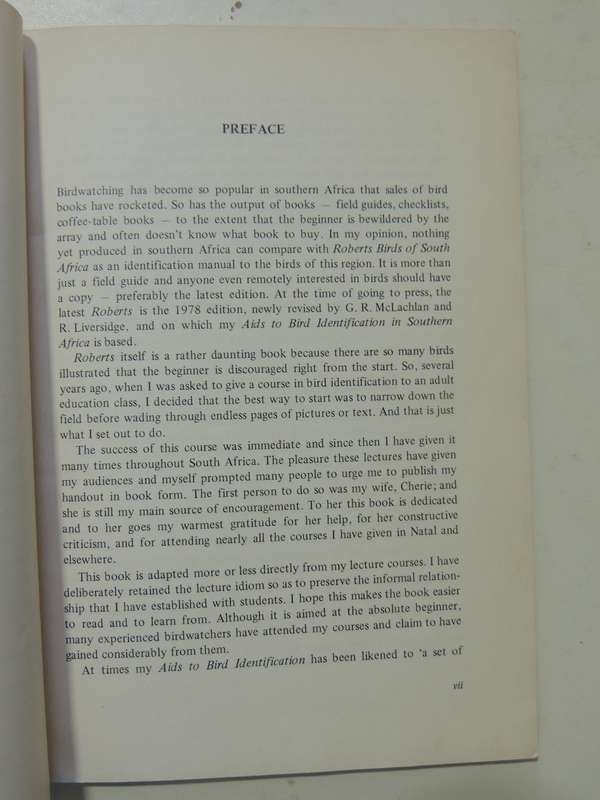 Aids To Bird Identification In Southern Africa - Gordon Maclean