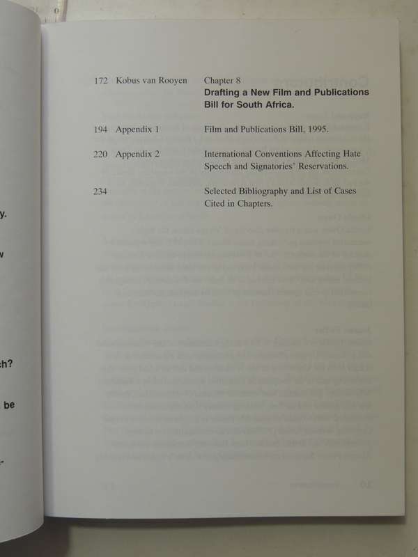 Between Speech And Silence: Hate Speech, P*rn*graphy And The New South Africa - ed Jane Duncan