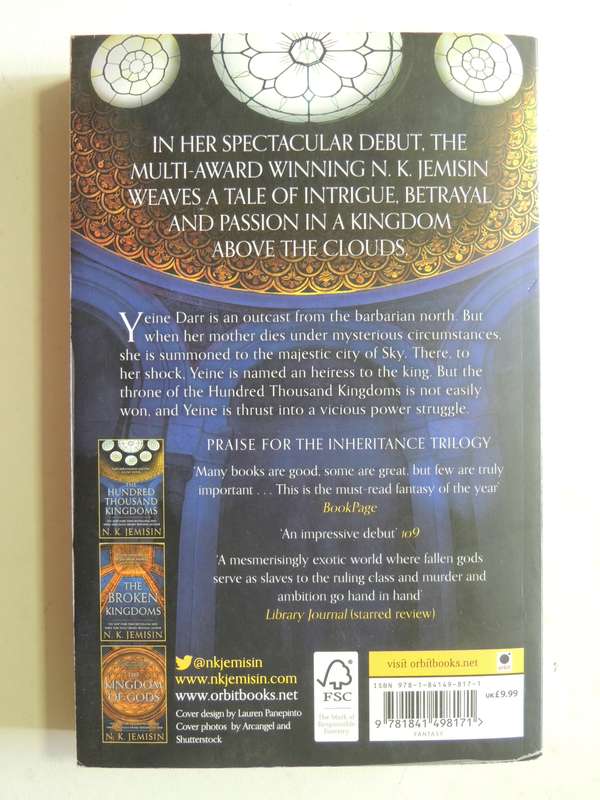 The Hundred Thousand Kingdoms, Book 1 of the Inheritance Trilogy - NK Jemisin