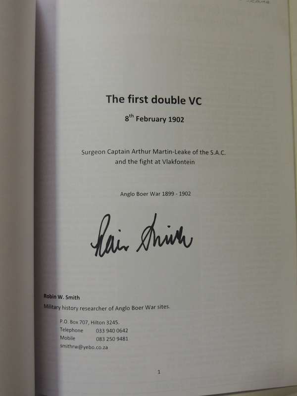 The First Double Victoria Cross - Robin Smith (Signed)