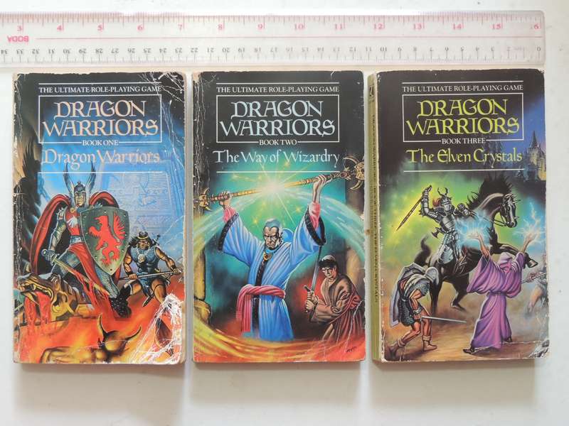 Dragon Warriors Trilogy Vol 1 -3  Dragon Warriors,Way Of Wizardry, Elven Crystals - Dave Morris, O L