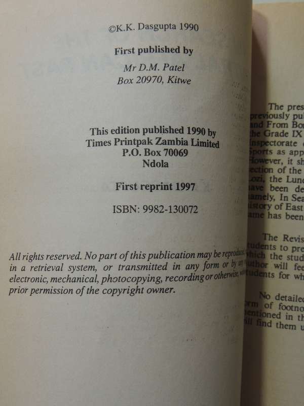 In Search Of The Central African Past - K.K. Dasgupta