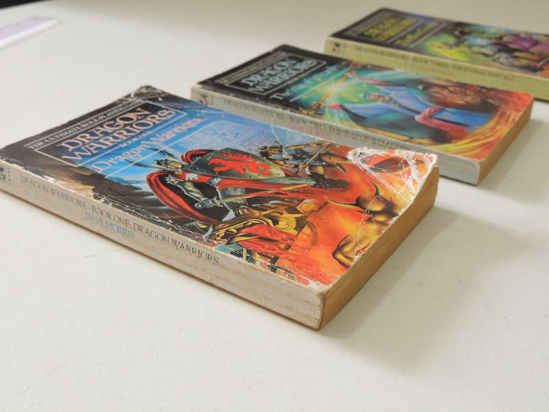 Dragon Warriors Trilogy Vol 1 -3  Dragon Warriors,Way Of Wizardry, Elven Crystals - Dave Morris, O L