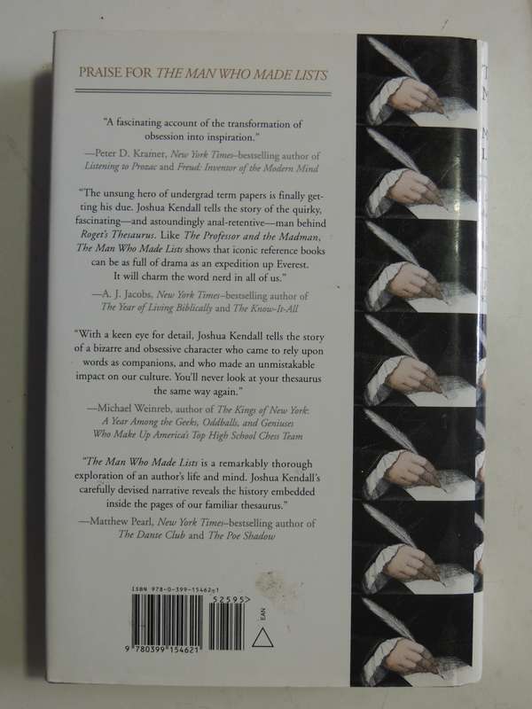 The Man Who Made Lists: Love, Death, Madness And The Creation Of Roget's Thesaurus - Joshua Kendal