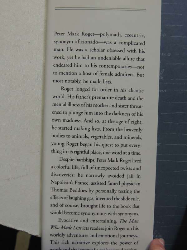 The Man Who Made Lists: Love, Death, Madness And The Creation Of Roget's Thesaurus - Joshua Kendal