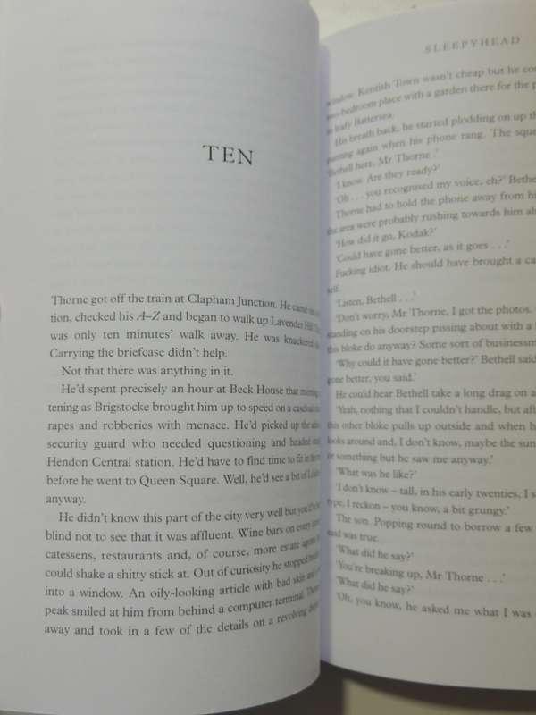 Sleepy Head - Mark Billingham     FIRST NOVEL, UNCORRECTED PROOF