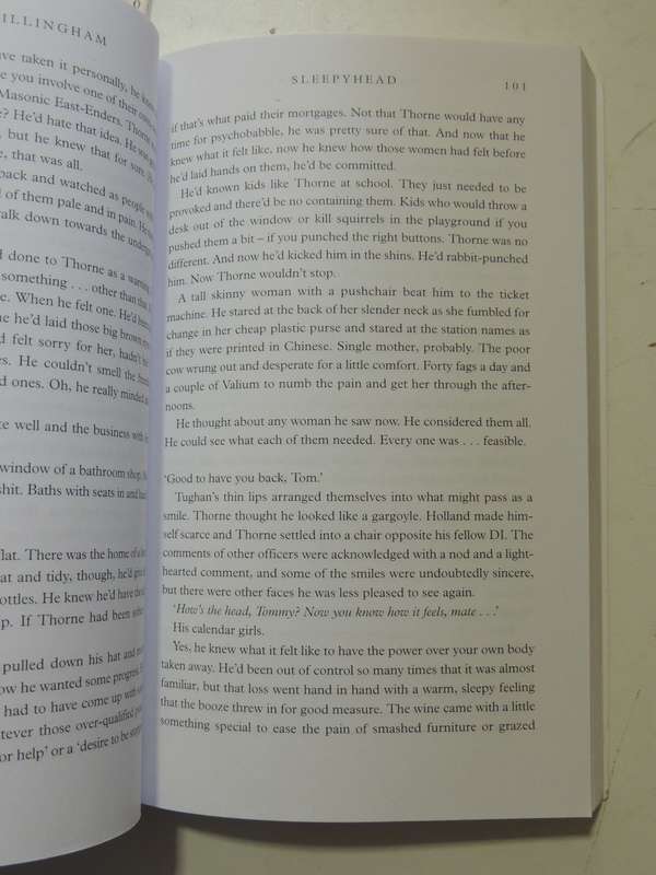 Sleepy Head - Mark Billingham     FIRST NOVEL, UNCORRECTED PROOF