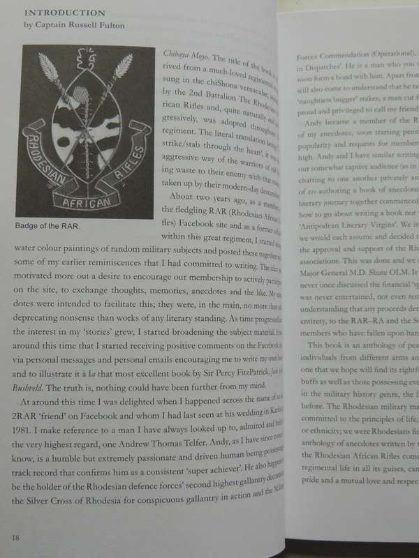 Chibaya Moyo - The Rhodesian African Rifles: An Anthology 1939-1981 Cpt. A Telfer & Cpt. R Fulton