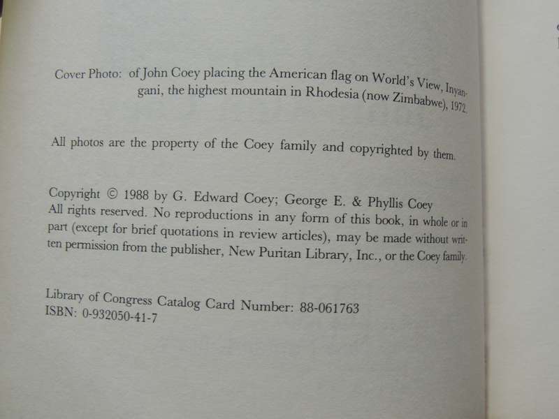 A Martyr Speaks - Journal Of The Late John Alan Coey (Inscribed By The Coey) Family  John Coey