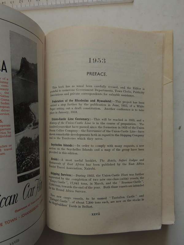 The Year Book And Guide To East Africa 1953  - ed A. Gordon-Brown, FRGS  Complete With Folding Map