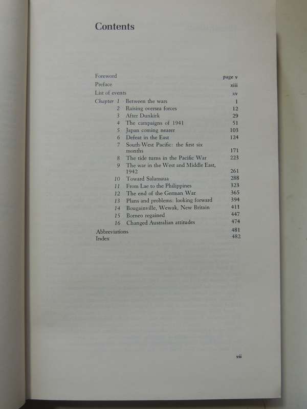 The Six Years War - A Concise History Of Australia In The 1939-45 War  Gavin Long