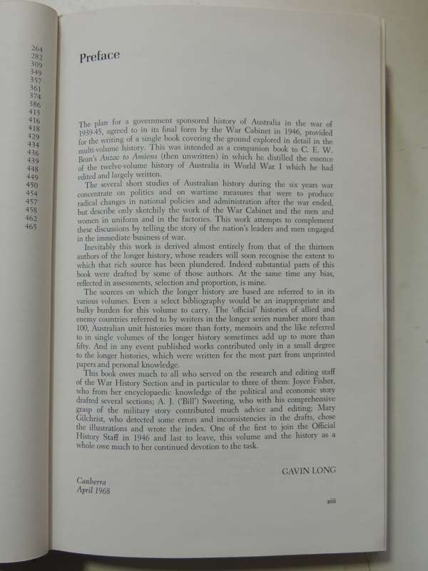 The Six Years War - A Concise History Of Australia In The 1939-45 War  Gavin Long