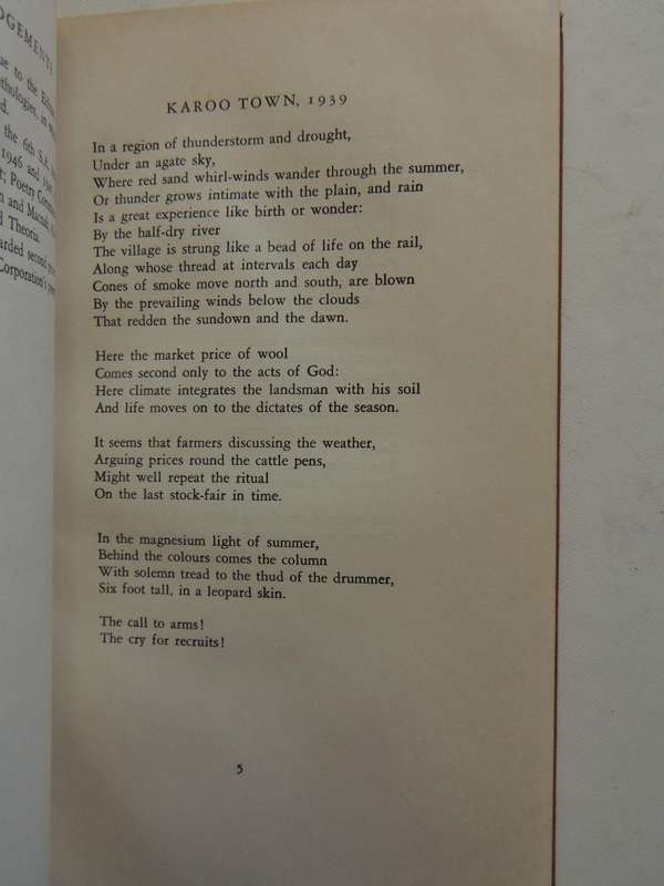 Stranger To Europe: Poems 1939-1949  - Guy Butler   1st Edition 1952