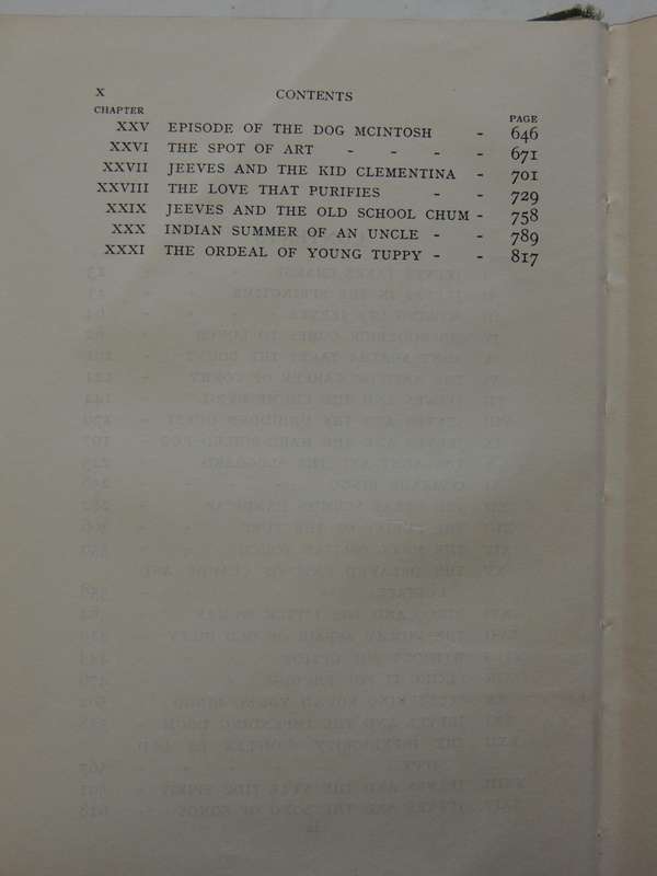 Jeeves Omnibus  - P.G. Wodehouse   1st Edition 1931