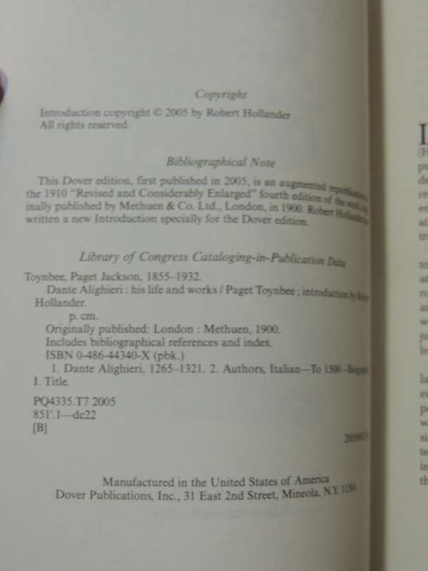 Dante Alighieri, His Life and Works - Paget Toynbee