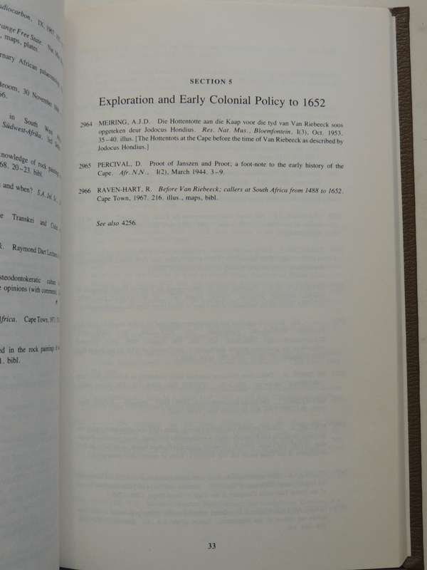 Supplement to a Select Bibliography of South African History: A Guide for Historical Researched C.F