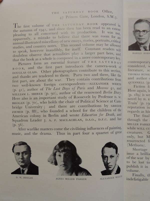 The 1943 Saturday Book - ed Leonard Russell