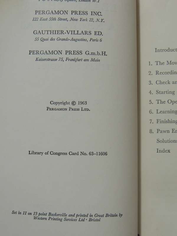 Learn Chess: A New Way for All, Vol 1, First Principles- CHO'D. Alexander, TJ Beach