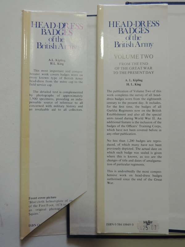 Head-Dress Badges Of The British Army - Arthur L. Kipling and Hugh L. King  2 Vol Set