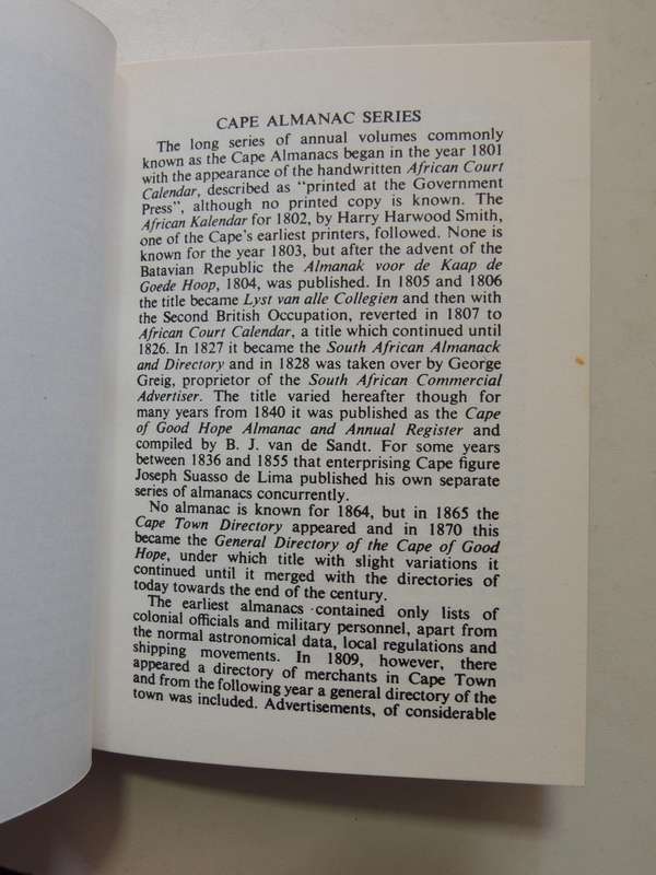 The African Court Calendar For MDCCCX (1810) Under The Sanction Of Government -compiled by Geo. Ross