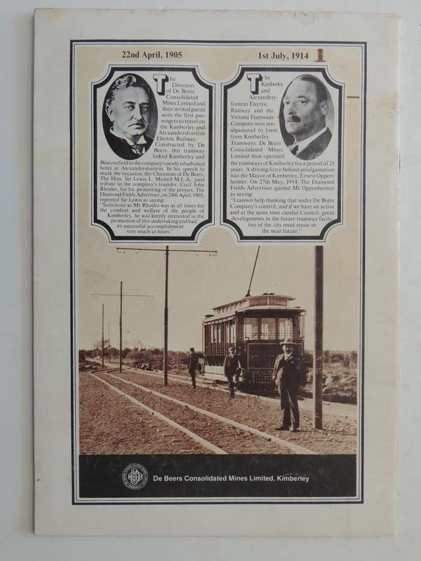 Kimberley Tramways: A history of Kimberley's Tramways 1887-1985- Richard Sabatini
