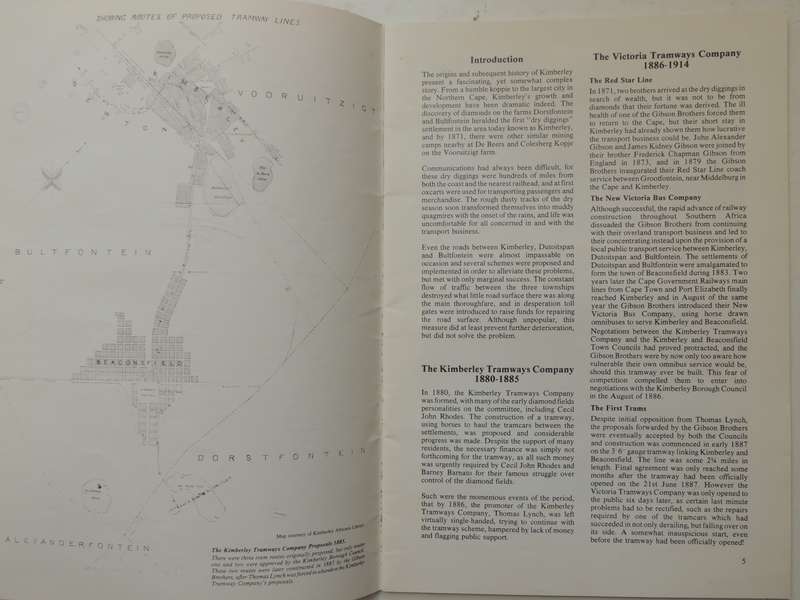 Kimberley Tramways: A history of Kimberley's Tramways 1887-1985- Richard Sabatini