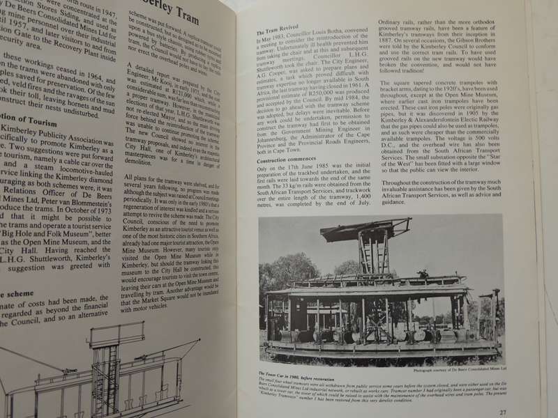 Kimberley Tramways: A history of Kimberley's Tramways 1887-1985- Richard Sabatini