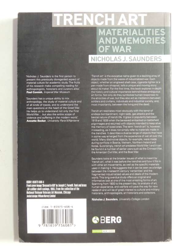 Trench Art: Materialities And Memories Of war - Nicholas J. Saunders