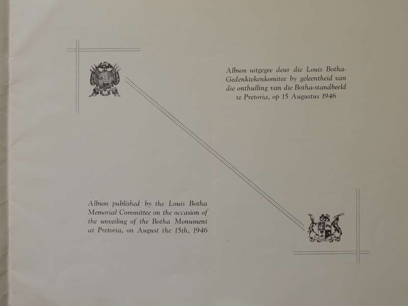 Louis Botha : Album Published By The Louis Botha Memorial Committee On The Occasion Of The Unveiling