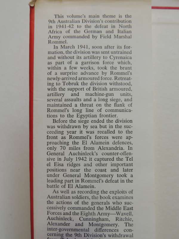 Tobruk and El Alamein, Australia in the War of 1939-1945 - Barton Maughan
