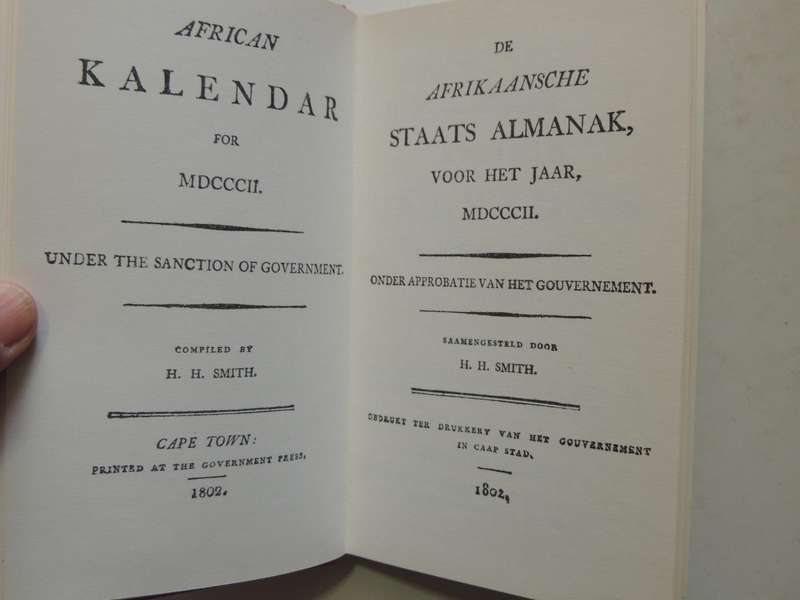 African Kalendar For MDCCII (1802) Under The Sanction Of Governmentcomplied by H.H. Smith
