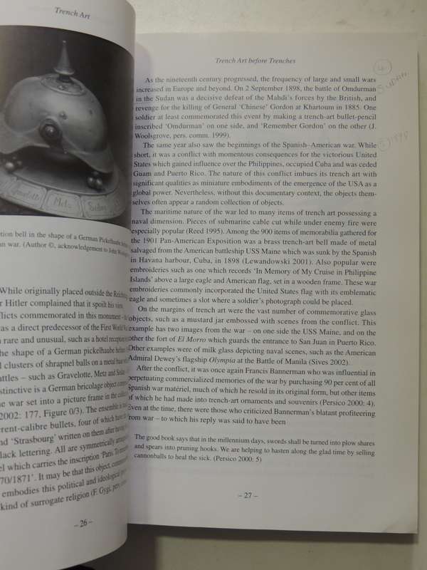 Trench Art: Materialities And Memories Of war - Nicholas J. Saunders