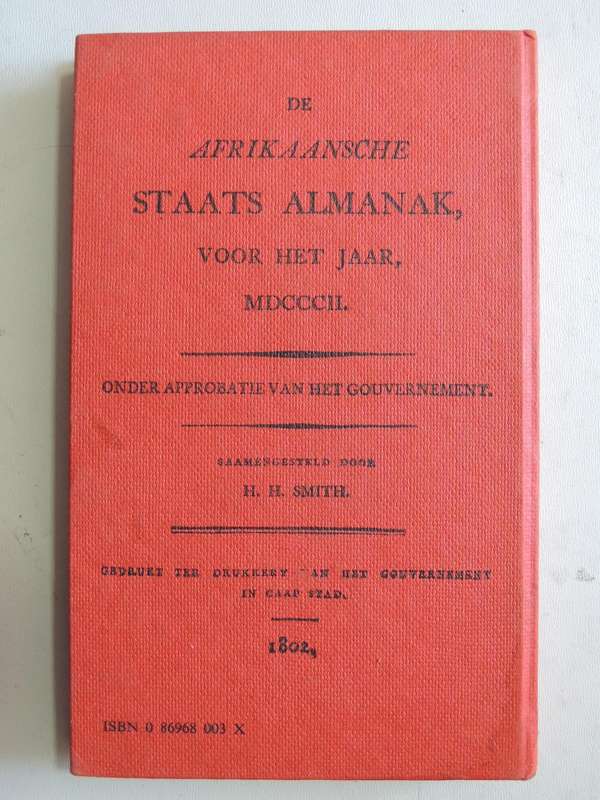 African Kalendar For MDCCII (1802) Under The Sanction Of Governmentcomplied by H.H. Smith