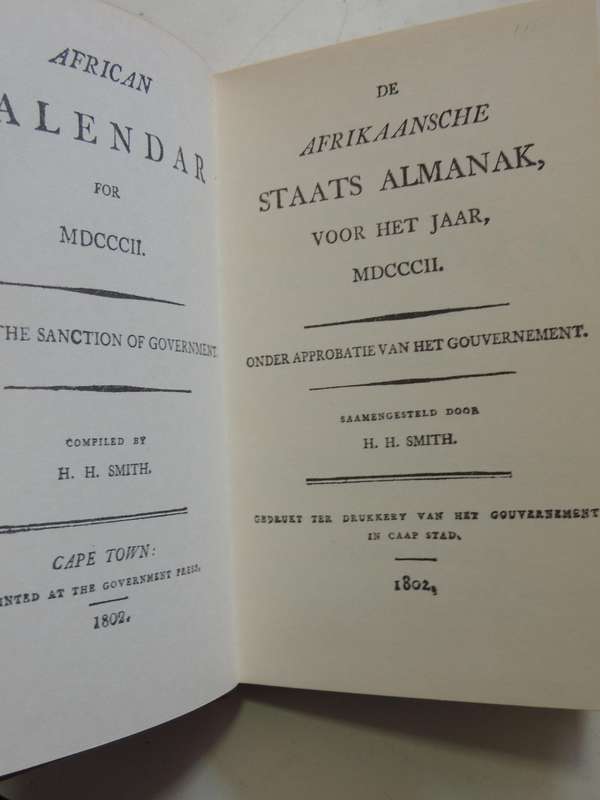 African Kalendar For MDCCII (1802) Under The Sanction Of Governmentcomplied by H.H. Smith