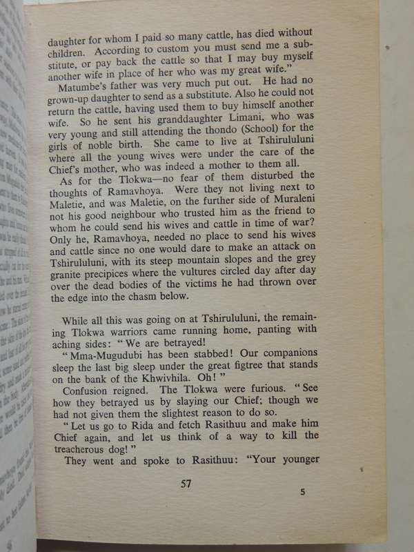 The Chair Of The Ramabulanas - Dorothea Moller-Malan   SIGNED