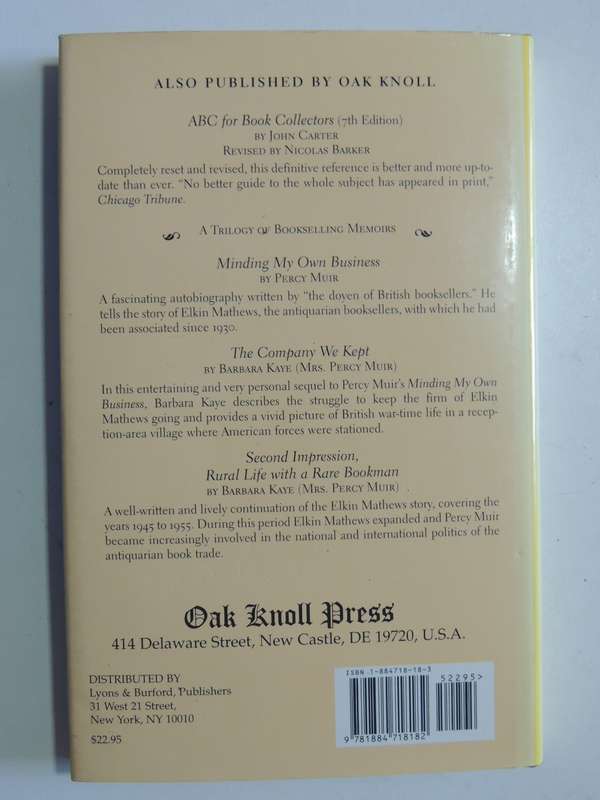 Old Books In The Old World: Reminiscences Of Book Buying Abroad Leona Rostenberg & Madelaine B. Ster