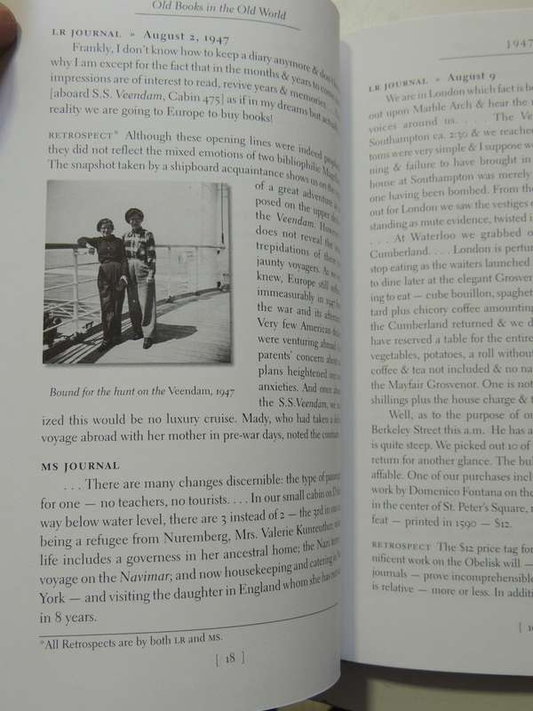 Old Books In The Old World: Reminiscences Of Book Buying Abroad Leona Rostenberg & Madelaine B. Ster