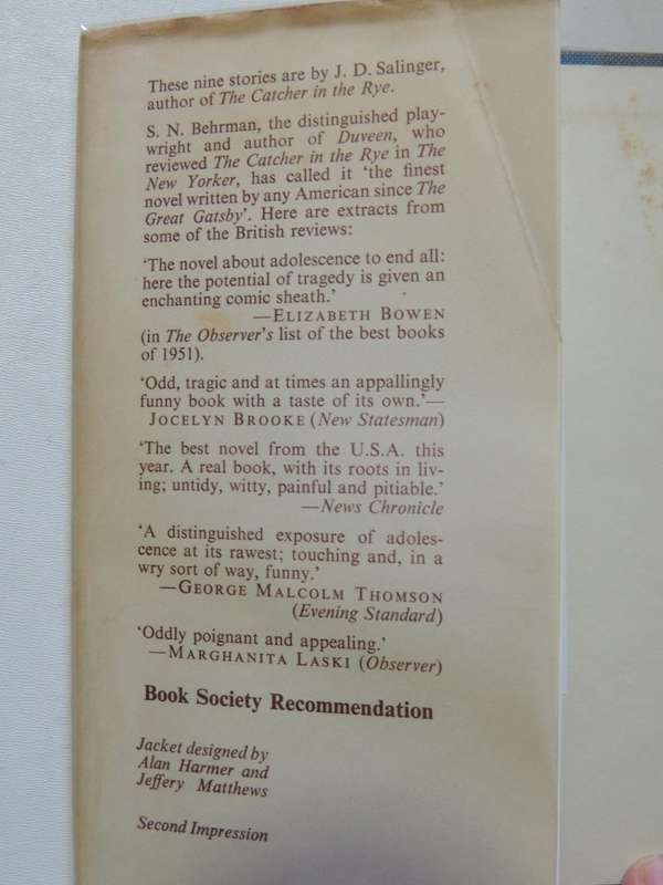For Esme - With Love & Squalor And Other Stories - J.D. Salinger    2nd Impression July 1953