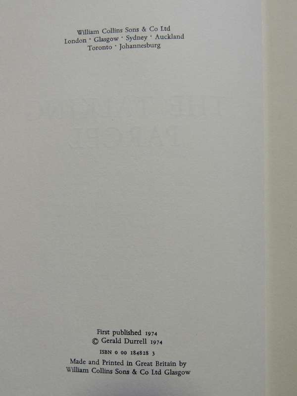 The Talking Parcel - Gerald Durrell       1st Edition 1974