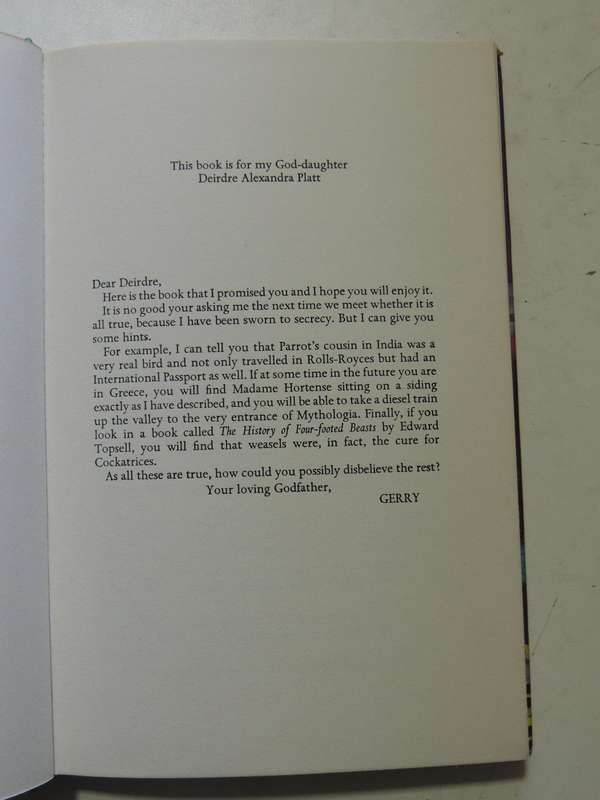 The Talking Parcel - Gerald Durrell       1st Edition 1974