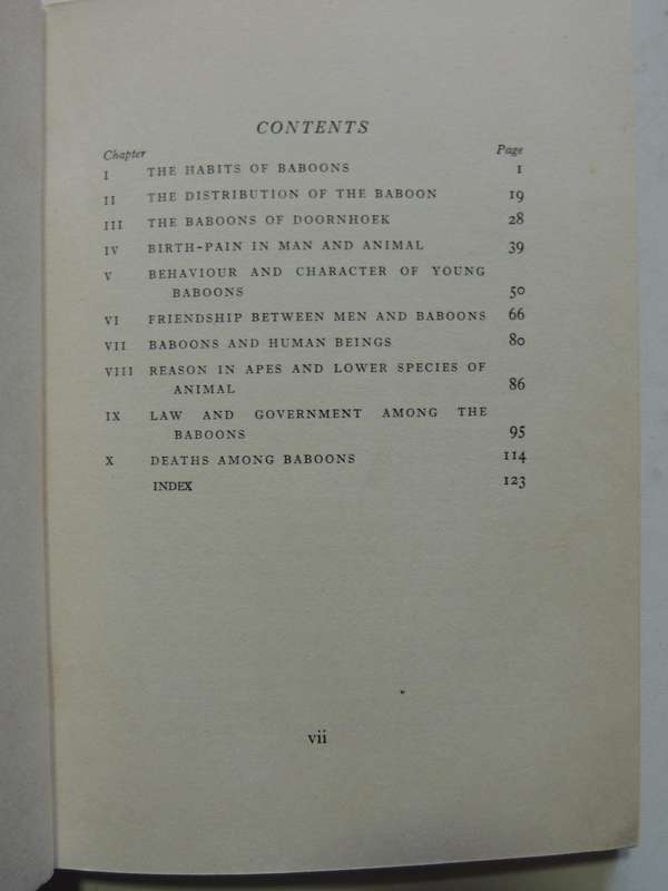 My Friends The Baboons - Eugene N. Marais     1st Edition 1939