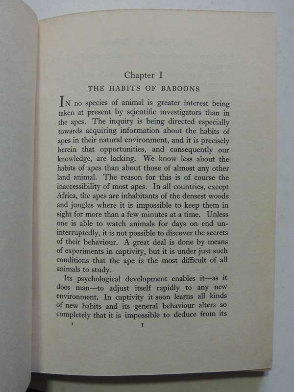 My Friends The Baboons - Eugene N. Marais     1st Edition 1939